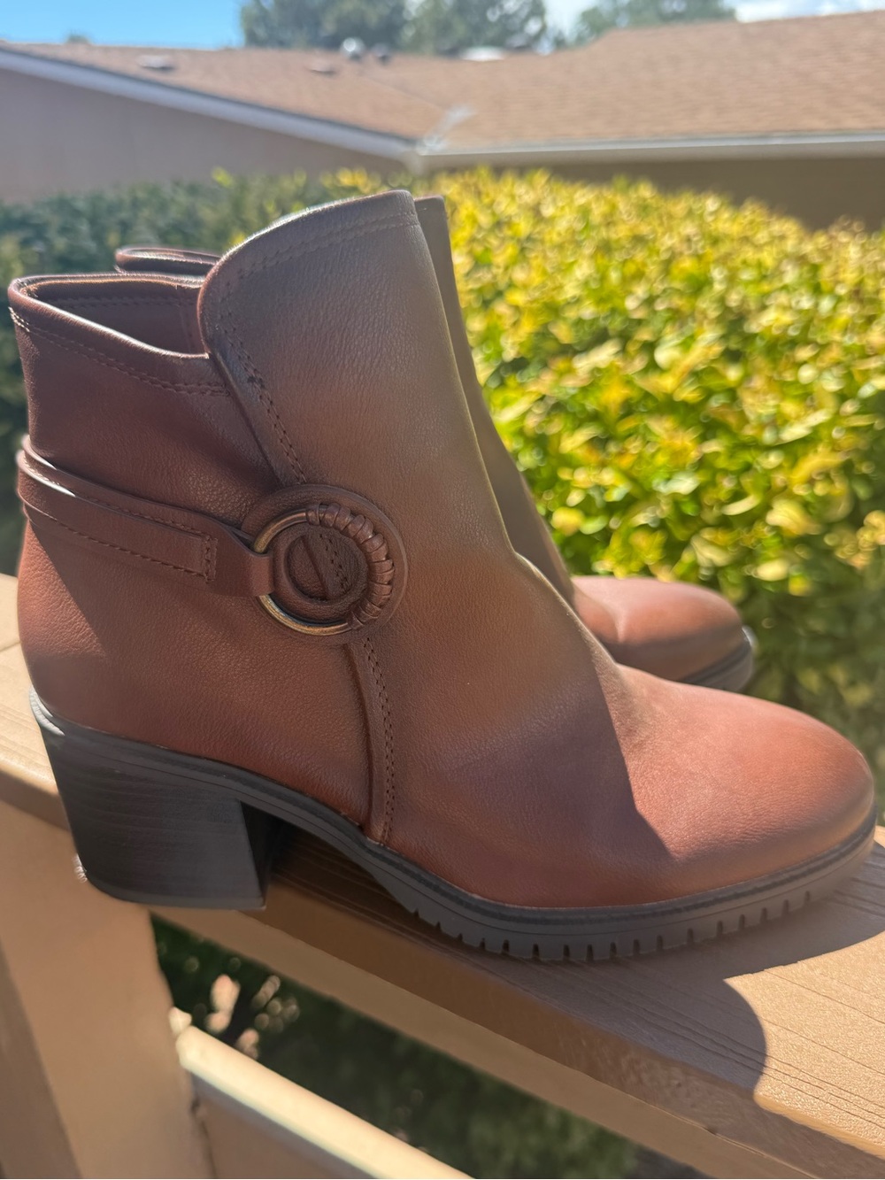 Brown Heeled Ankle Boots